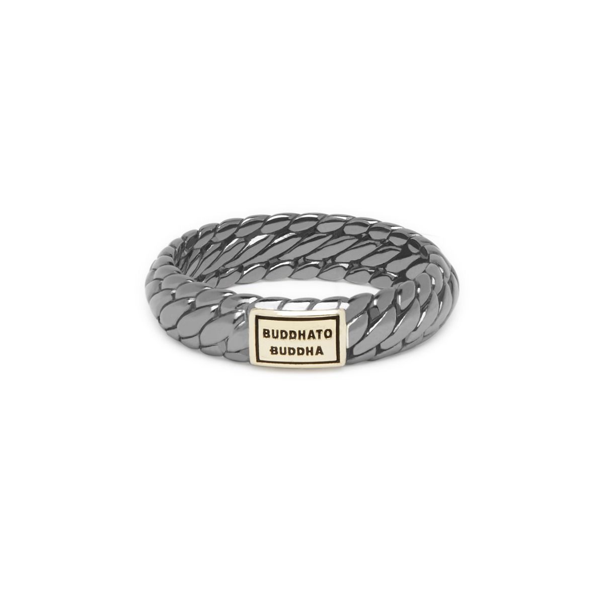 BUDDHA TO BUDDHA 125BR SG BEN XS RING BLACK SHINE GOUD — Klaveren Juweliers